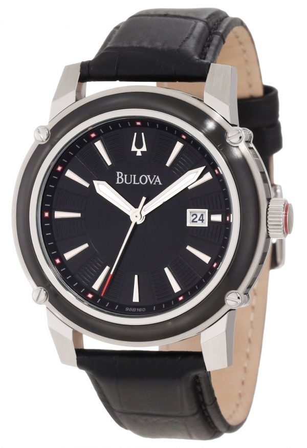 Bulova Dress 98b160 Kello Musta / Nahka