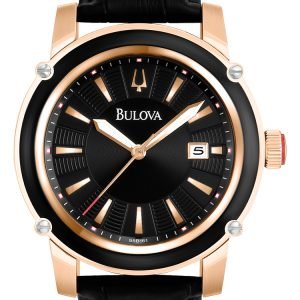 Bulova Dress 98b161 Kello Musta / Nahka