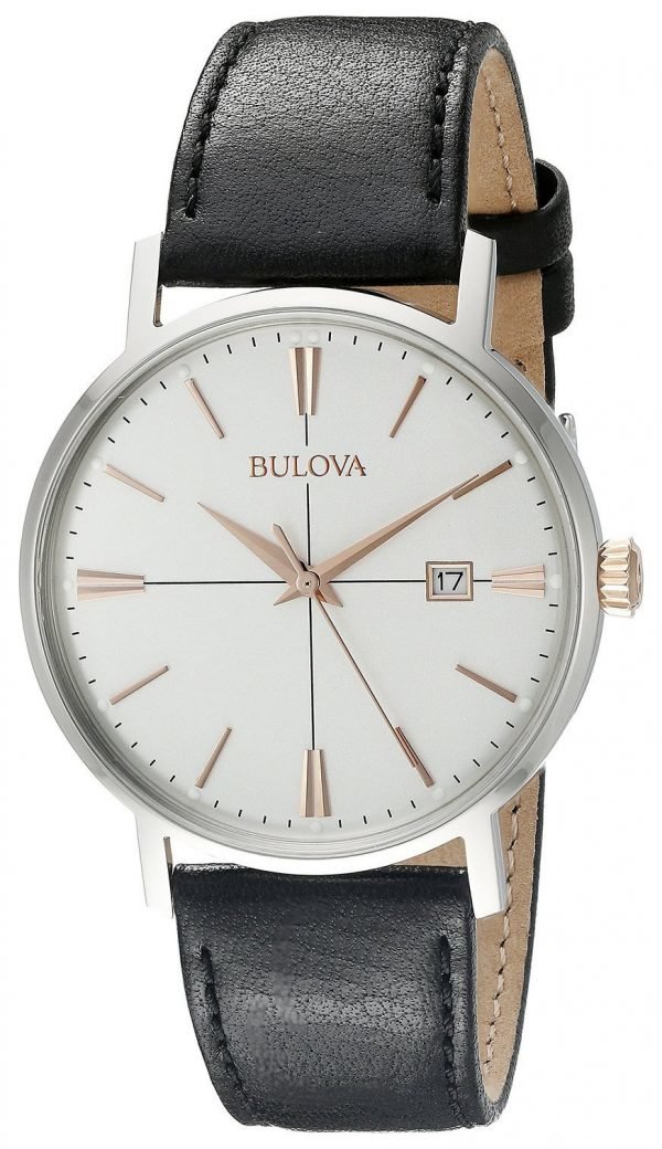 Bulova Dress 98b254 Kello Valkoinen / Nahka