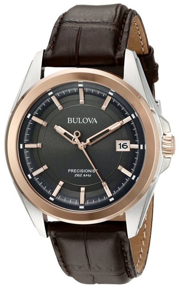 Bulova Dress 98b267 Kello Harmaa / Nahka