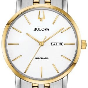 Bulova Dress 98c130 Kello Valkoinen / Kullansävytetty Teräs