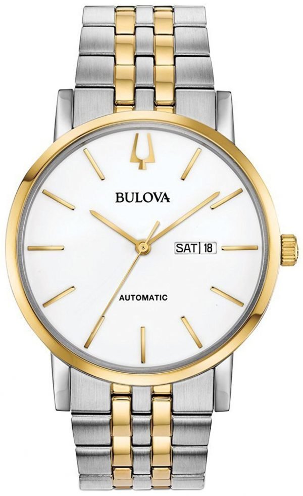 Bulova Dress 98c130 Kello Valkoinen / Kullansävytetty Teräs