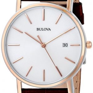 Bulova Dress 98h51 Kello Valkoinen / Nahka