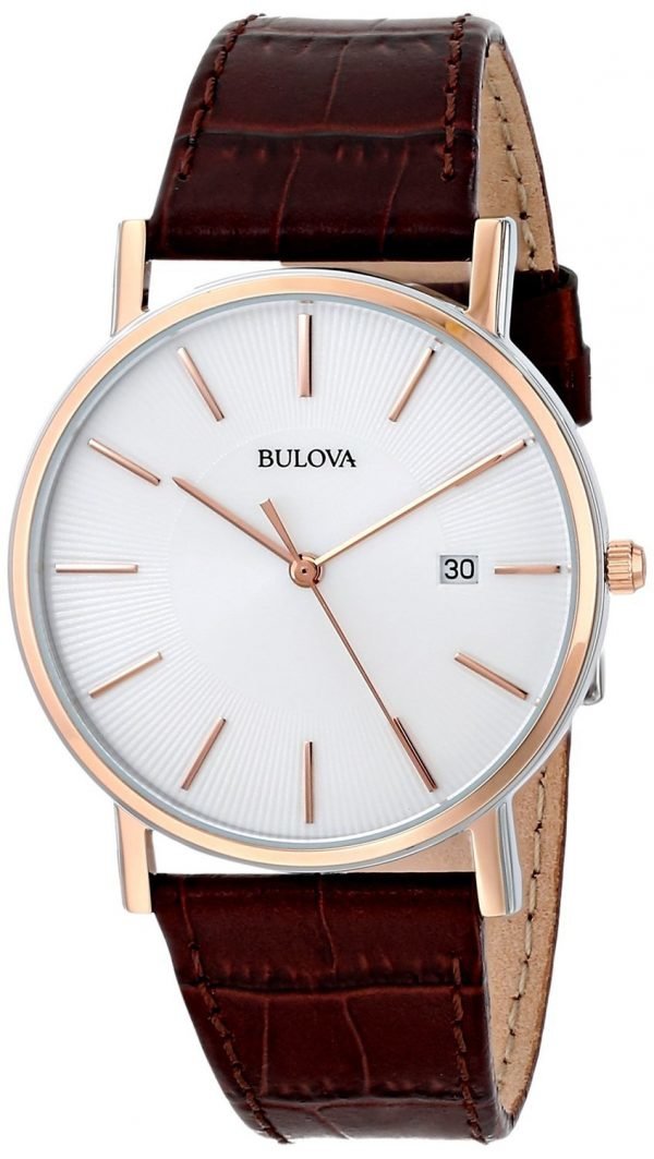 Bulova Dress 98h51 Kello Valkoinen / Nahka