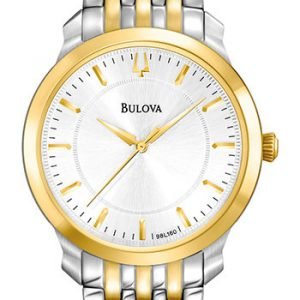 Bulova Dress 98l160 Kello Valkoinen / Kullansävytetty Teräs