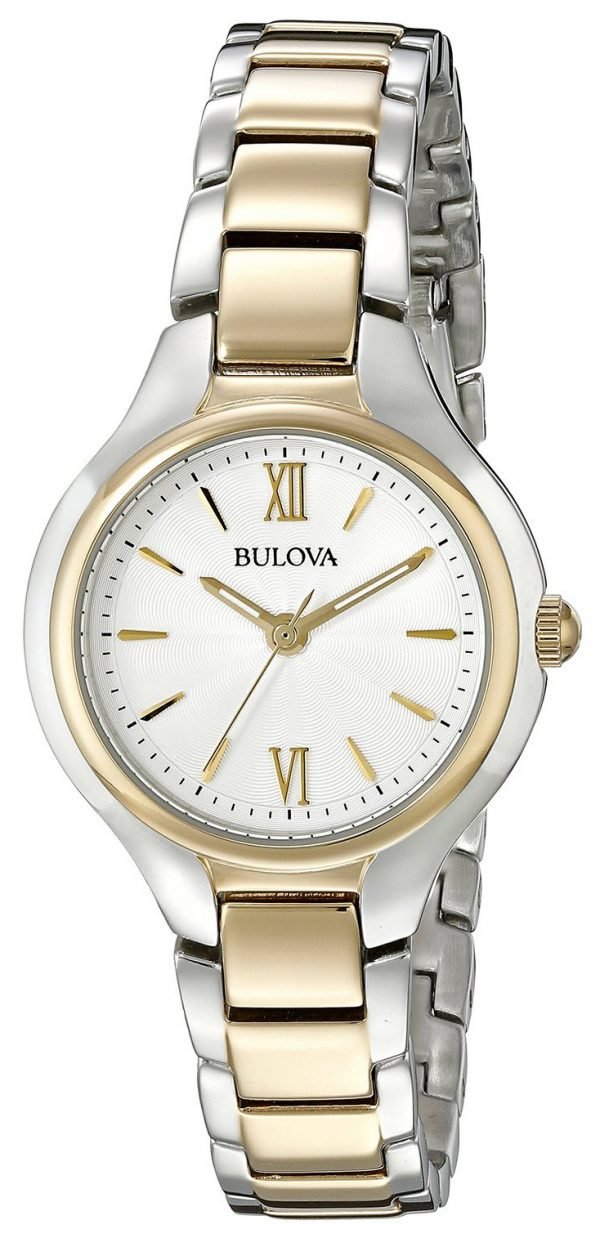 Bulova Dress 98l217 Kello Valkoinen / Kullansävytetty Teräs