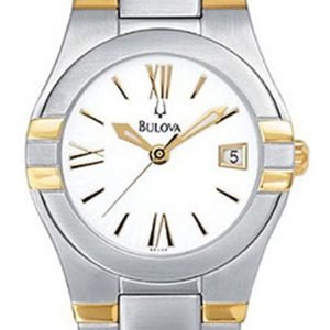 Bulova Dress 98u28 Kello Valkoinen / Kullansävytetty Teräs