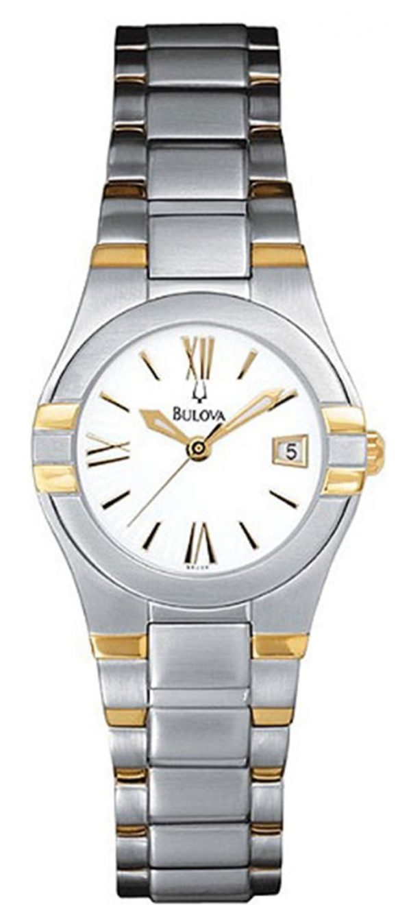 Bulova Dress 98u28 Kello Valkoinen / Kullansävytetty Teräs