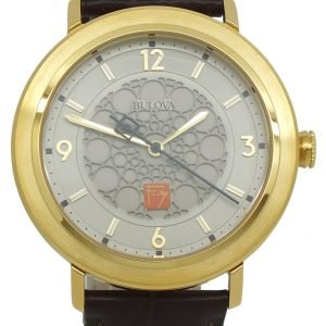 Bulova Frank Lloyd Wright 97a117 Kello Hopea / Nahka