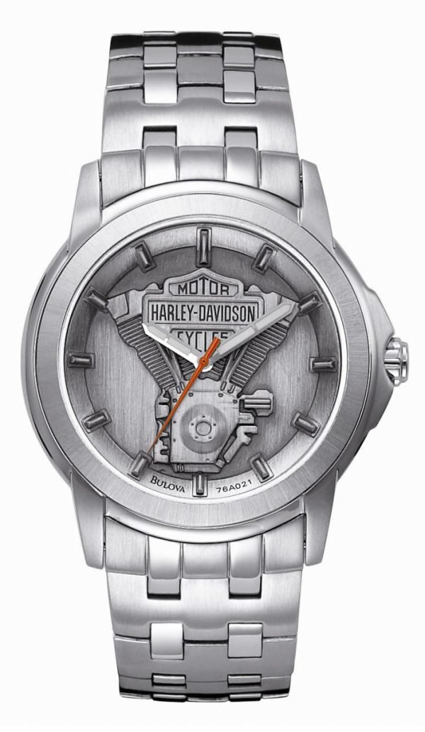 Bulova Harley-Davidson 76a021 Kello Hopea / Teräs