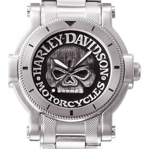 Bulova Harley-Davidson 76a11 Kello Musta / Teräs