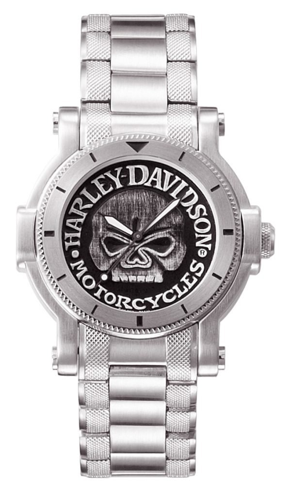 Bulova Harley-Davidson 76a11 Kello Musta / Teräs