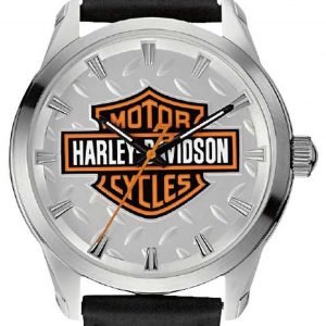 Bulova Harley-Davidson 76a145 Kello Hopea / Nahka