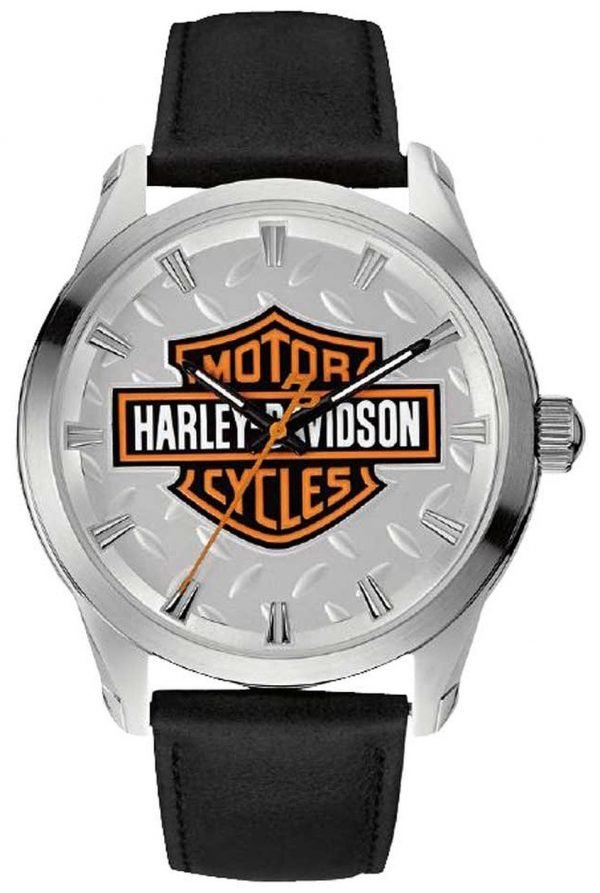 Bulova Harley-Davidson 76a145 Kello Hopea / Nahka