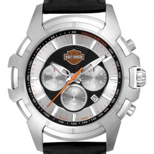 Bulova Harley-Davidson 76b161 Kello Hopea / Nahka