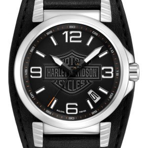 Bulova Harley-Davidson 76b163 Kello Harmaa / Nahka