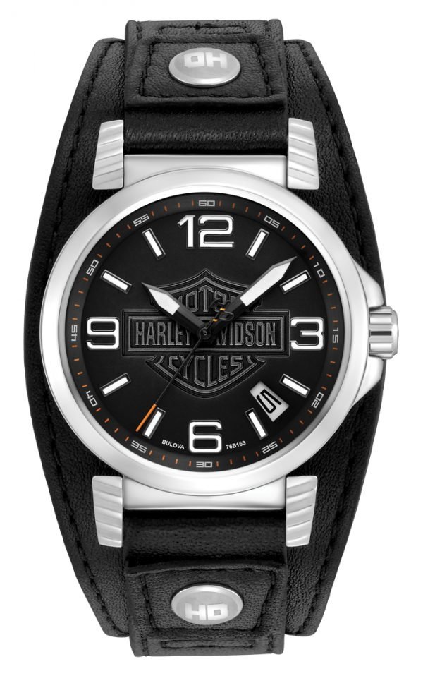 Bulova Harley-Davidson 76b163 Kello Harmaa / Nahka