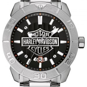 Bulova Harley-Davidson 76b169 Kello Musta / Teräs