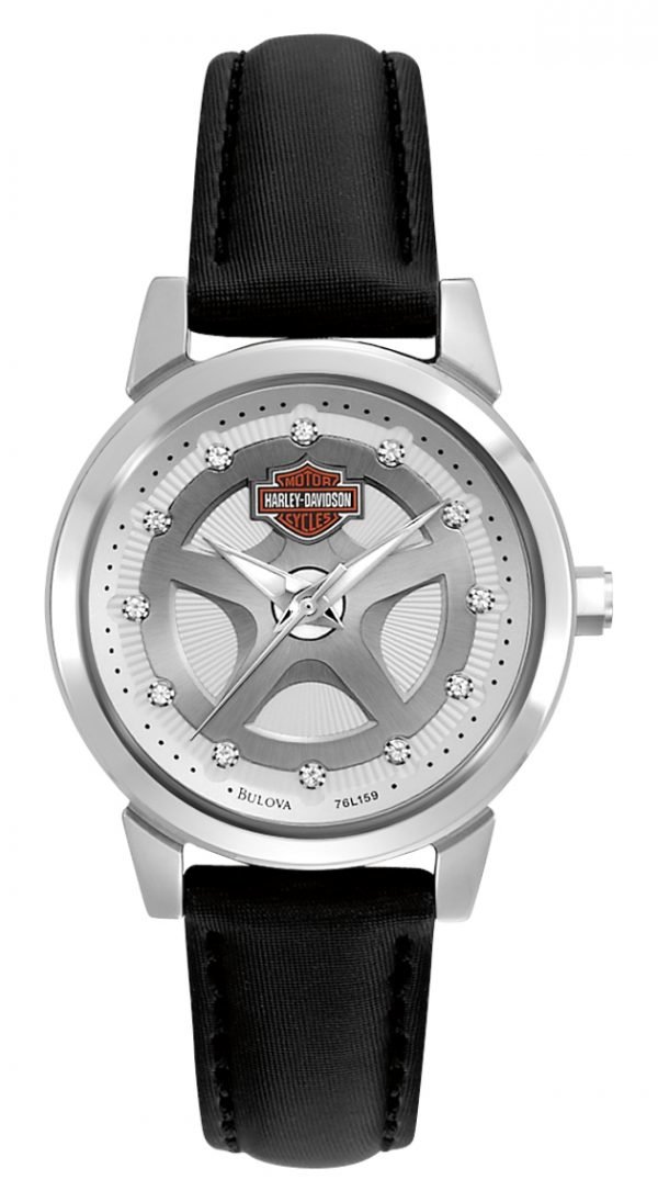 Bulova Harley-Davidson 76l159 Kello Hopea / Satiini