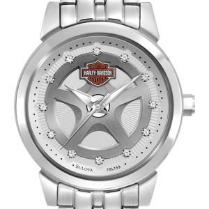 Bulova Harley-Davidson 76l160 Kello Hopea / Teräs