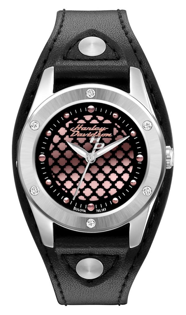 Bulova Harley-Davidson 76l163 Kello Musta / Nahka