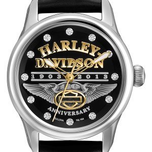 Bulova Harley-Davidson 76l164 Kello Musta / Nahka