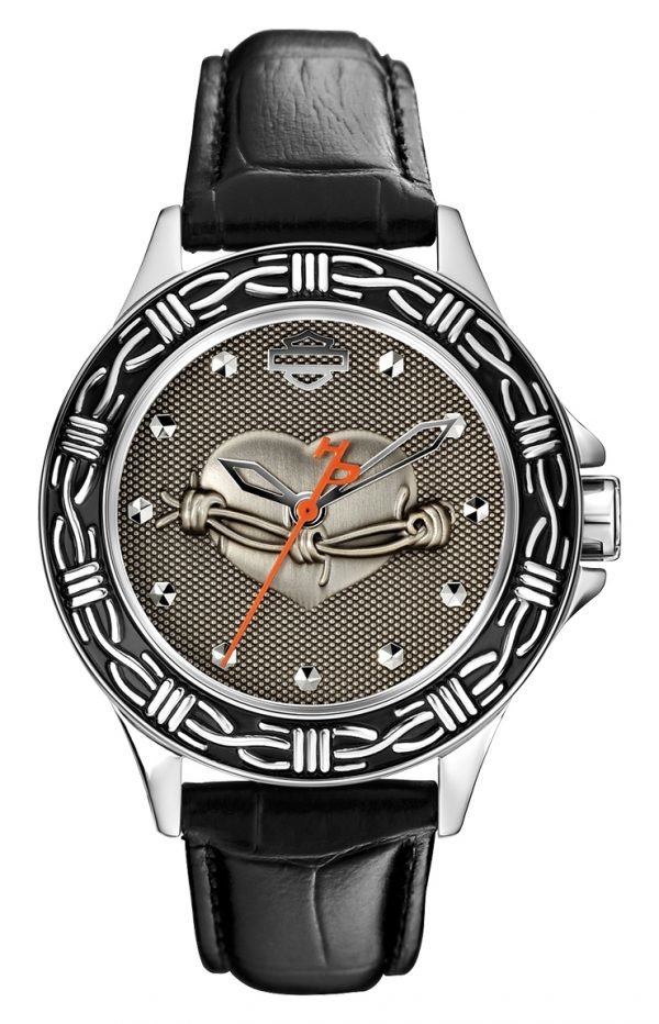 Bulova Harley-Davidson 76l165 Kello Samppanja / Nahka