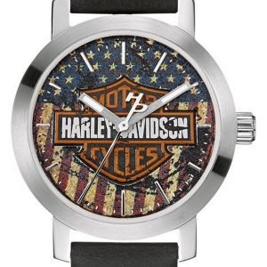Bulova Harley-Davidson 76l174 Kello Sininen / Nahka