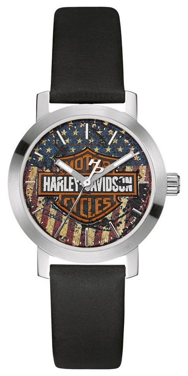 Bulova Harley-Davidson 76l174 Kello Sininen / Nahka