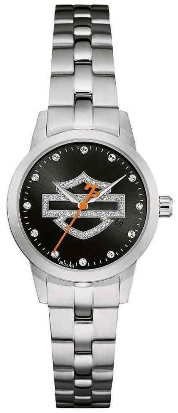 Bulova Harley-Davidson 76l182 Kello Musta / Teräs