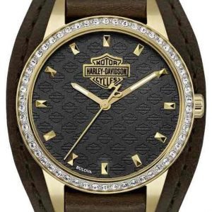 Bulova Harley-Davidson 77l105 Kello Musta / Nahka