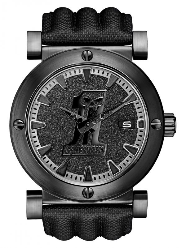 Bulova Harley-Davidson 78b131 Kello Musta / Nahka