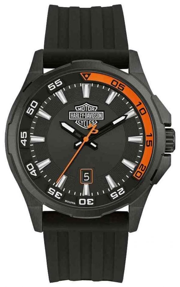 Bulova Harley-Davidson 78b140 Kello Musta / Kumi