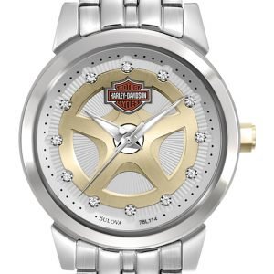 Bulova Harley-Davidson 78l114 Kello Hopea / Teräs