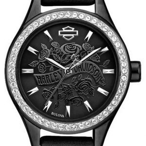 Bulova Harley-Davidson 78l119 Kello Musta / Nahka