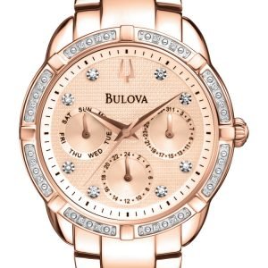 Bulova Maribor 98r178 Kello Kullattu / Punakultasävyinen