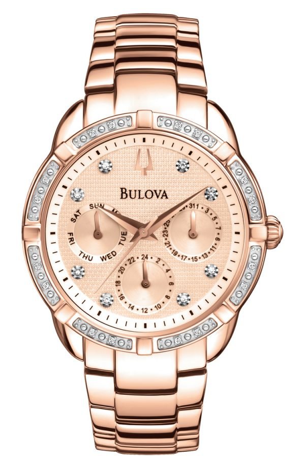 Bulova Maribor 98r178 Kello Kullattu / Punakultasävyinen