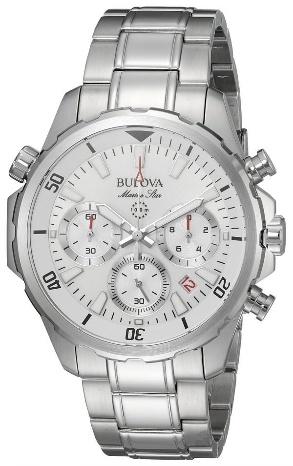 Bulova Marine Star 96b255 Kello Hopea / Teräs