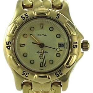 Bulova Marine Star 97m41 Kello Samppanja / Kullansävytetty