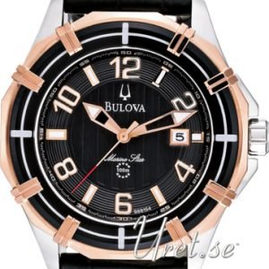 Bulova Marine Star 98b154 Kello Musta / Nahka