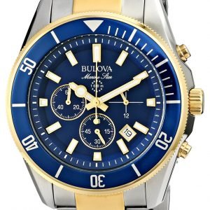 Bulova Marine Star 98b230 Kello Sininen / Kullansävytetty