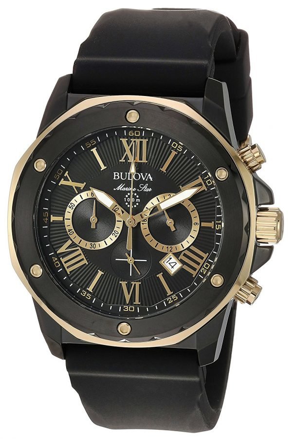 Bulova Marine Star 98b278 Kello Musta / Kumi