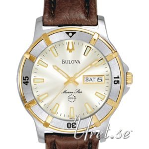 Bulova Marine Star 98c71 Kello Samppanja / Nahka