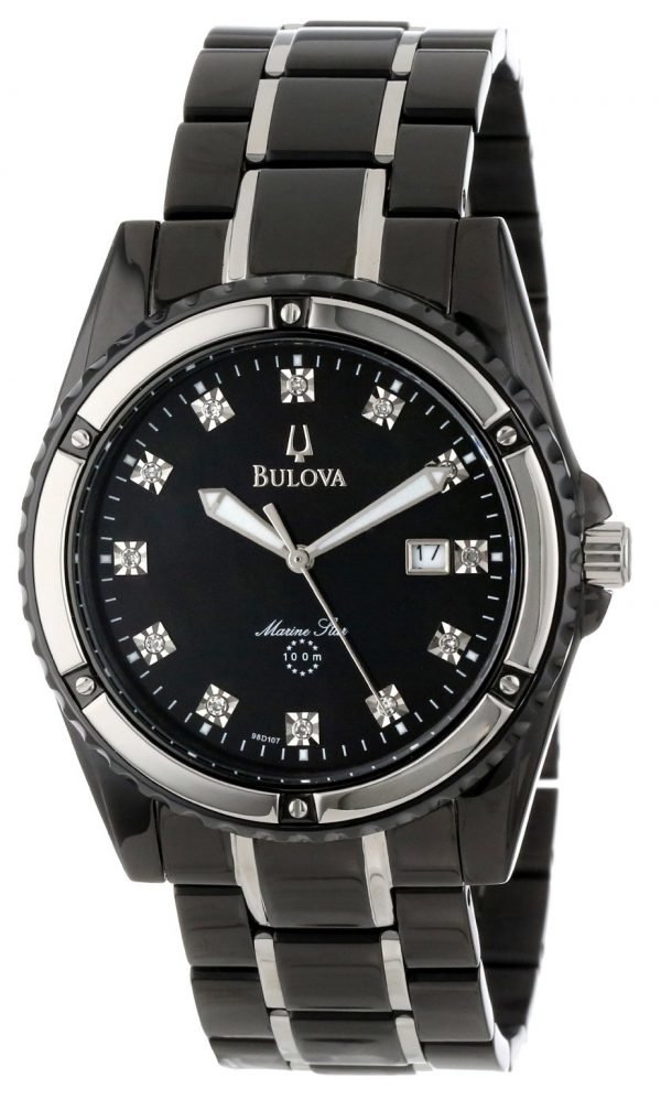 Bulova Marine Star 98d107 Kello Musta / Teräs