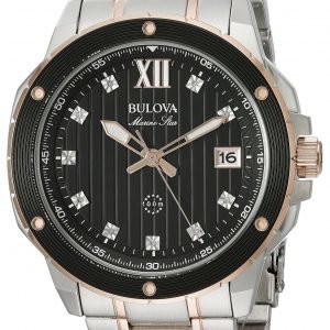 Bulova Marine Star 98d127 Kello Musta / Punakultasävyinen