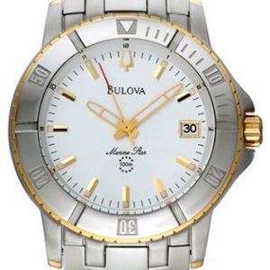 Bulova Marine Star 98h21 Kello Valkoinen / Kullansävytetty