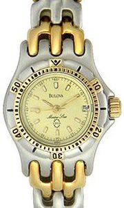 Bulova Marine Star 98m41 Kello Samppanja / Kullansävytetty