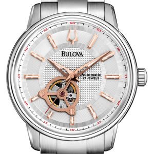 Bulova Mechanical 96a143 Kello Valkoinen / Teräs