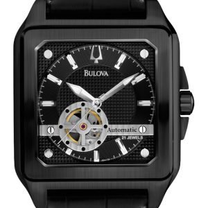 Bulova Mechanical 98a130 Kello Musta / Nahka