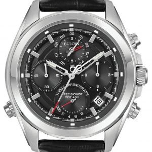 Bulova Precisionist 96b259 Kello Musta / Nahka